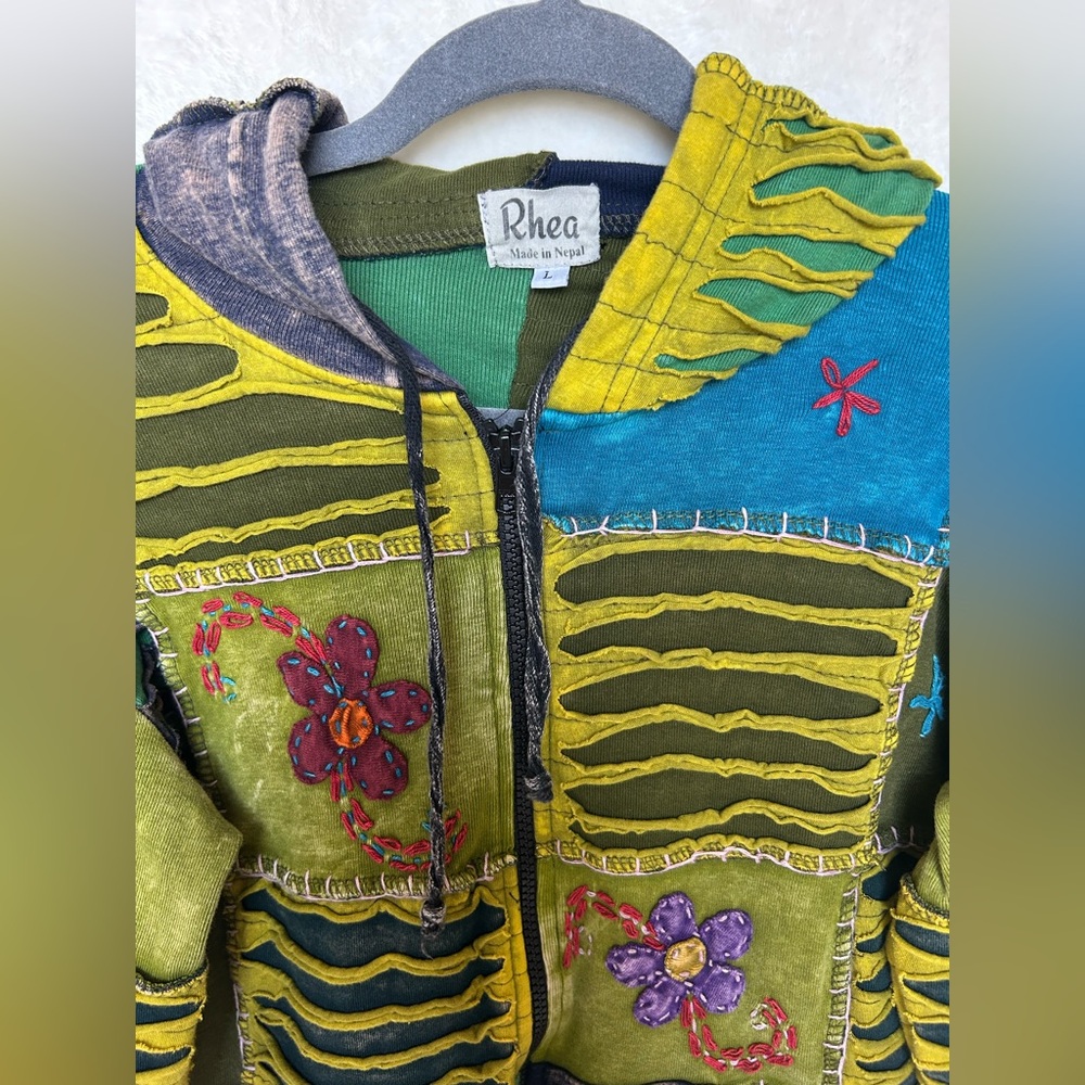 Rhea Pixie Elf Bold Patchwork Boho Hippie Gypsy F… - image 8